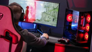 Gamer beim Gaming-Festival «Caggtus» in Leipzig