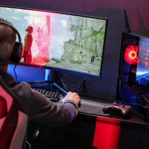 Gamer beim Gaming-Festival «Caggtus» in Leipzig