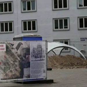 Ausgrabungen auf Platz der ehemaligen Bornplatzsynagoge