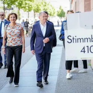 Europawahl - Stimmabgabe Bundeskanzler Scholz