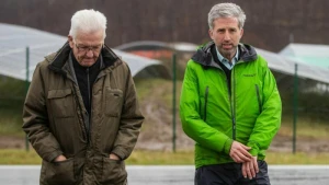 Kretschmann (links) mit Palmer in Tübingen