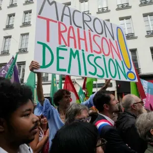 Demonstration gegen Macron in Frankreich