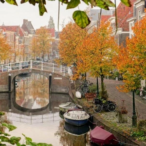 Grachten im herbstlichen Leiden