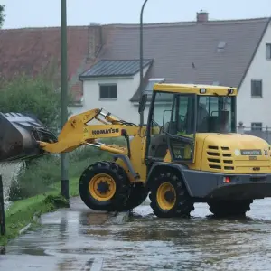 Hochwasser in Bayern - Burgau
