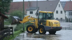 Hochwasser in Bayern - Burgau