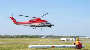 Hubschraubereinsatz zur Bodenerkundung in Niedersachsen