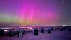 Polarlichter über der Nordsee