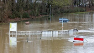 Hochwasser in Hessen im Januar 2024 in Gießen