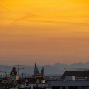 Dämmerung über München