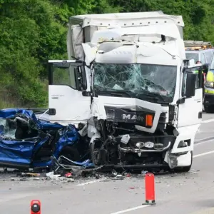 Unfall auf Autobahn A2