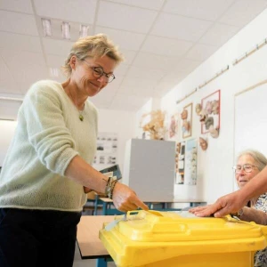 Landtagswahl in Brandenburg – Stimmabgabe Töpfer