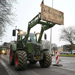 Traktoren-Demo in Stuttgart