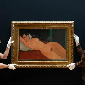 Vorbereitung der Modigliani-Ausstellung