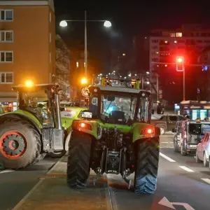 Bauernproteste - Grenzübergang nach Polen