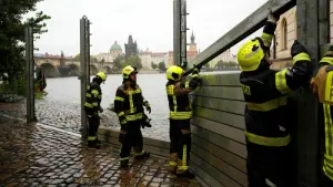 Vorbereitung auf Hochwasser in Tschechien