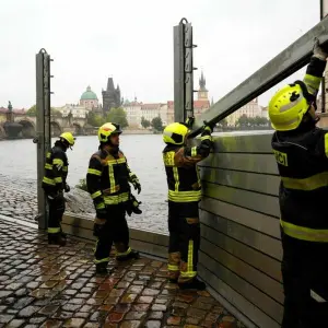 Vorbereitung auf Hochwasser in Tschechien