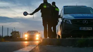 Bundespolizei bei der Kontrolle im Grenzgebiet