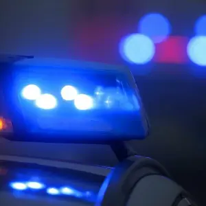 Polizeiauto mit Blauchlicht