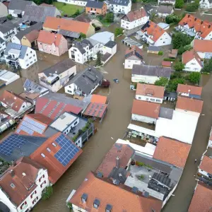 Hochwasser in Bayern - Reichertshofen