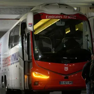 Mannschaftsbus von Olympique Lyon