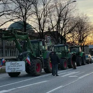 Bauern-Proteste führen zu ersten Verkehrsbehinderungen in Hamburg