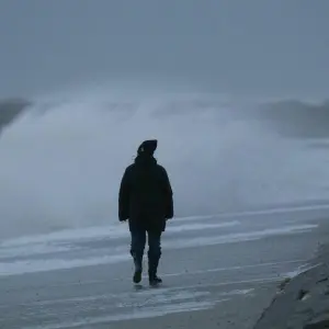 Stürmisches Wetter an der Nordseeküste
