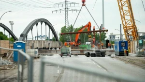 Rückbau an Finkenwerder Brücke