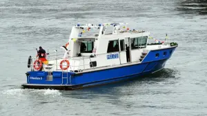 Polizeiboot auf dem Rhein