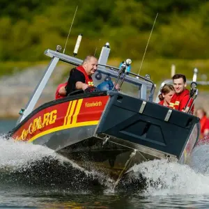 Ein Rettungsboot der DLRG