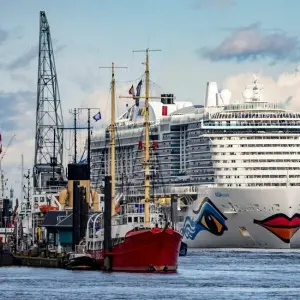 Kreuzfahrtschiff in Hamburg