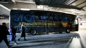 Mannschaftsbus von Schachtjor Donezk