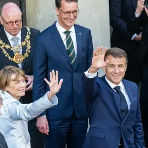 Staatsbesuch von Frankreichs Präsident Macron - Münster