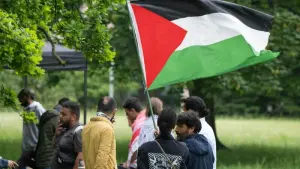 Aufbau von propalästinensischem Camp an Goethe-Uni in Frankfurt