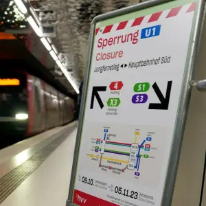 Sperrung U1 zwischen Jungfernstieg und Hauptbahnhof