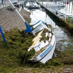 Nach Sturmflut in Schleswig Holstein - Kiel-Schilksee