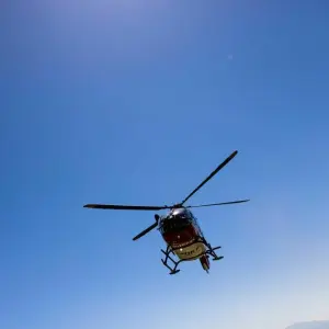 Rettungshubschrauber im Einsatz.