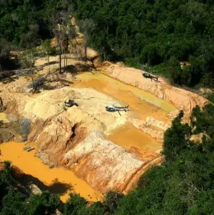 Illegale Goldsucher in Brasilien