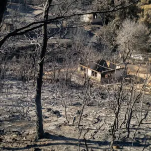 Nach dem Großbrand bei Athen