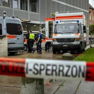 Polizei-Großaufgebot im Einsatz in Zürich-Oerlikon