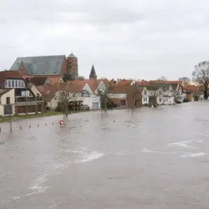Hochwasser in Verden an der Aller