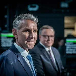 Björn Höcke (AfD) und Mario Voigt (CDU)