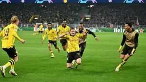 Dortmunds Spieler jubeln