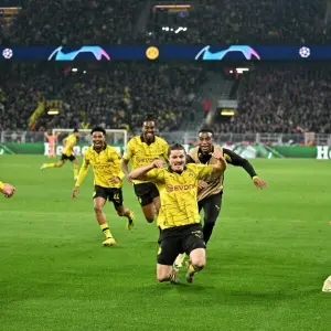 Dortmunds Spieler jubeln