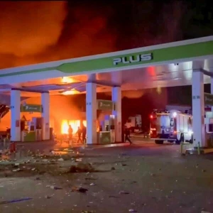 Explosion einer Tankstelle in Russland