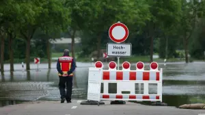 Hochwasser in Bayern - Donauwörth