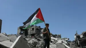 Palästinenser mit Fahne