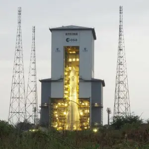 Ariane 6 vor dem geplanten Start ins All