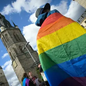 Christopher Street Day in Halles Innenstadt