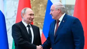 Russlands Präsident Putin und Belarus' Präsident Lukaschenko