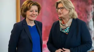 Ministerpräsidentinnen Dreyer (l.) und Rehlinger